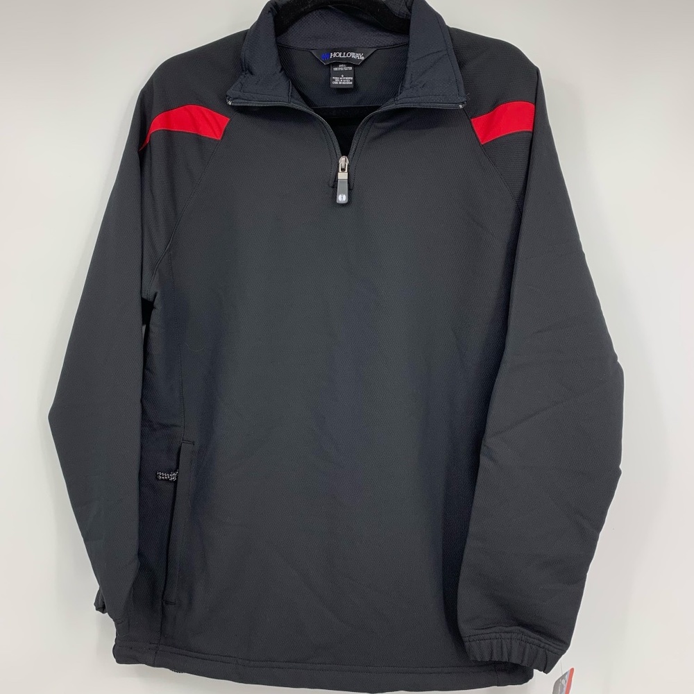 Holloway Mens Small 1/4 Zip Pullover Golf Shirt‎ Zip Pockets Wind Resistant NEW